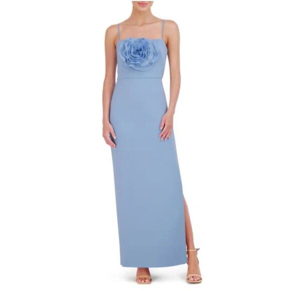 ELIZA J Rose Sleeveless Scuba Gown In Light Blue - Picture 1 of 6